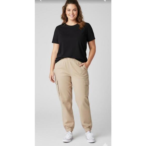 GAP Cotton Blend Pull On Casual Jogger Pants Daily Wear Comfy Womens Size Large - Picture 1 of 7